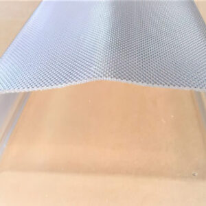 Clear Prism Acrylic # 900-2 Wrap Diffuser – 9″ x 1-9/16″ x 47-15/16″; 7-11/16″ H-H; “J” Hook