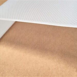 White Prism Acrylic # 500-2 LED Wrap Diffuser – 7-1/2″ x 1-3/8″ x 47-13/16″; 6-7/8″ H-H; Angle Hook